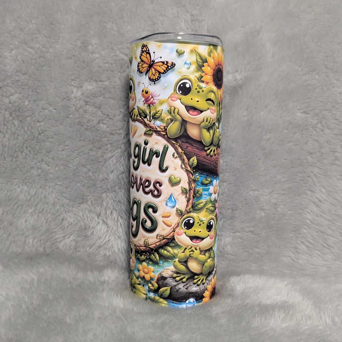 Just a Girl Who Loves Frogs 20oz Tumbler with Reusable Straw