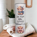 Just A Girl Who Loves Highland Cows 20oz Tumbler With Reusable Straw