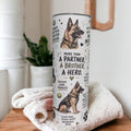 K9 German Shepherd Dog Tumbler 20oz With Reusable Straw