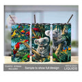Cute Koala Bear Tumbler 15oz With Reusable Straw, Can Be Personalized