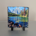 Lakeview Scene Slate Picture with Display Legs