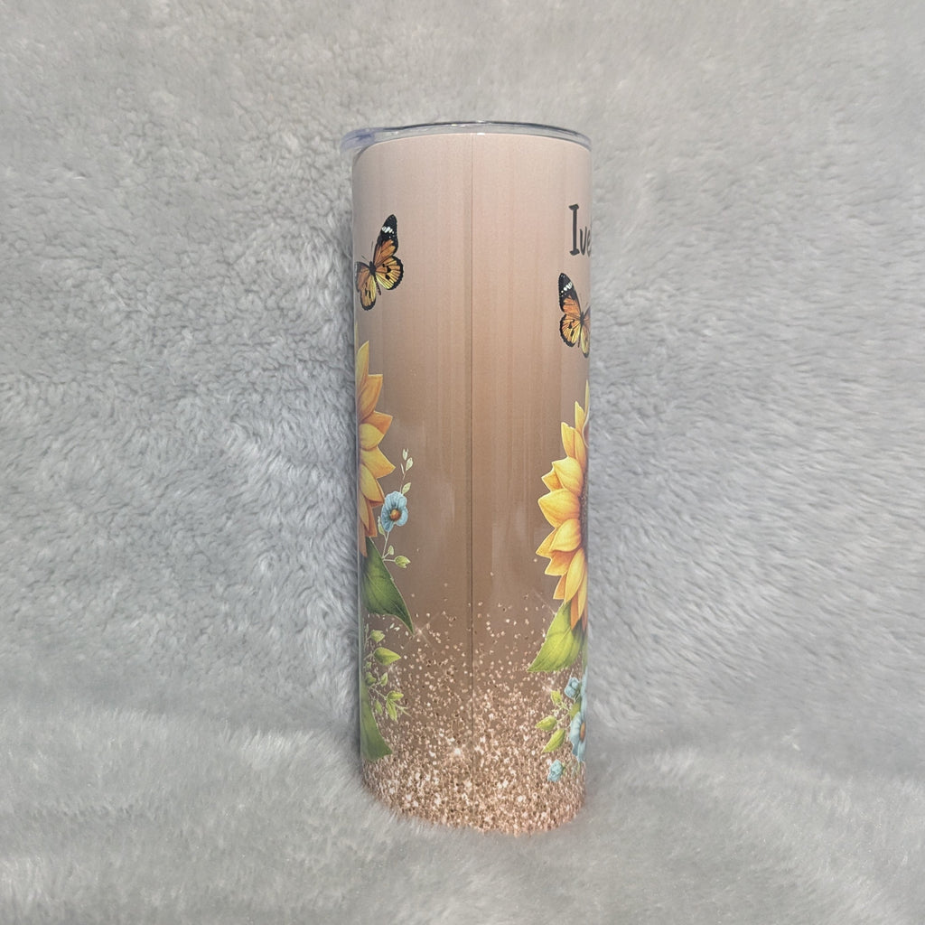 Cute Lamb Tumbler 20oz With Reusable Straw, Can Be Personalized