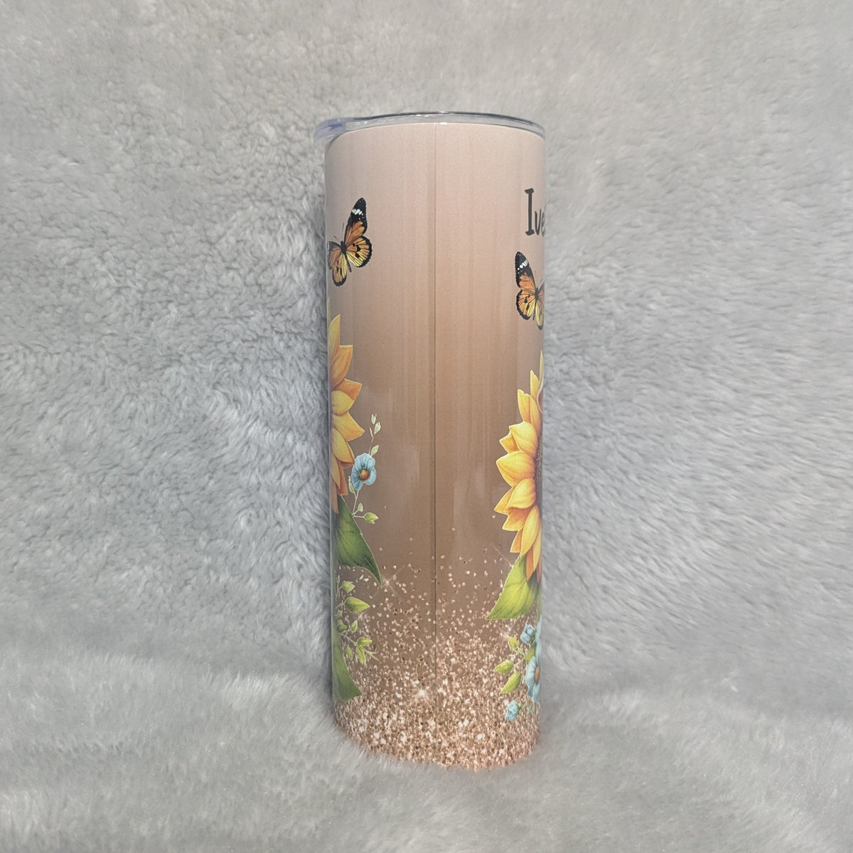 Cute Lamb Tumbler 20oz With Reusable Straw, Can Be Personalized