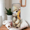 Cute Lamb Tumbler 20oz With Reusable Straw, Can Be Personalized
