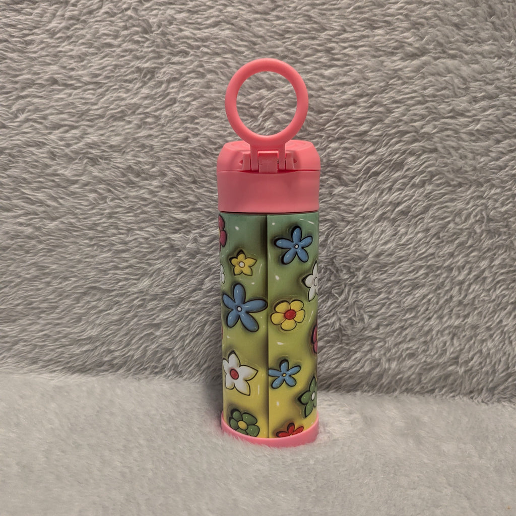 Kids Lion Water Bottle 12oz With Reusable Straw Can Be Personalized