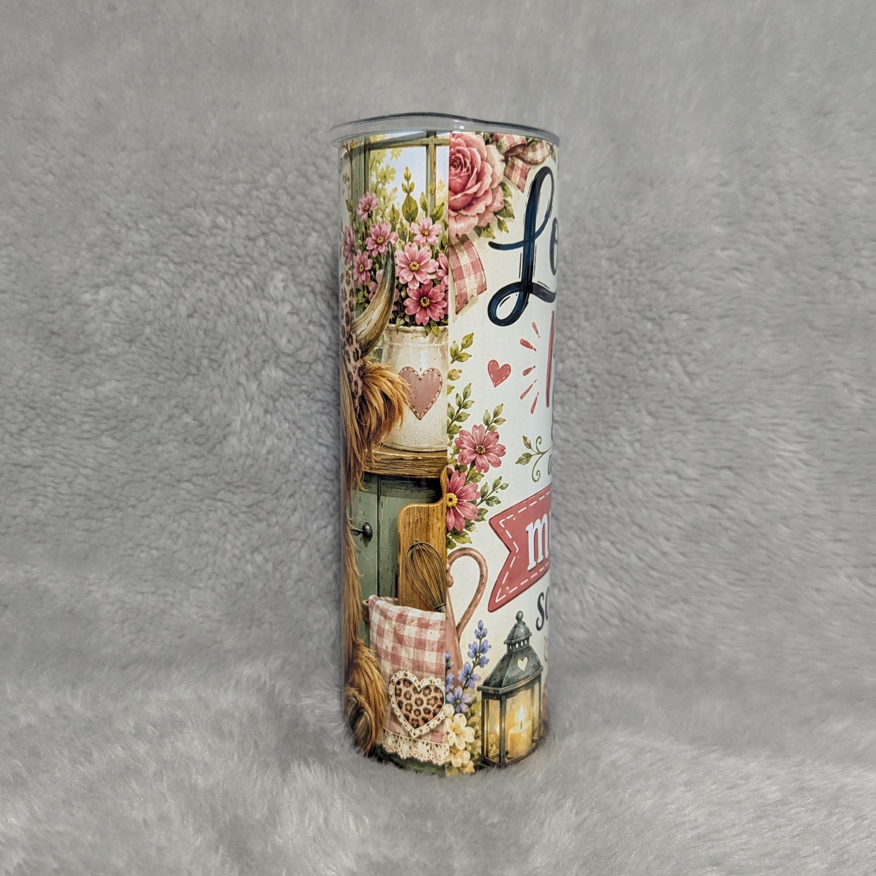 Faith-Inspired Highland Cow Tumbler 20oz With Reusable Straw