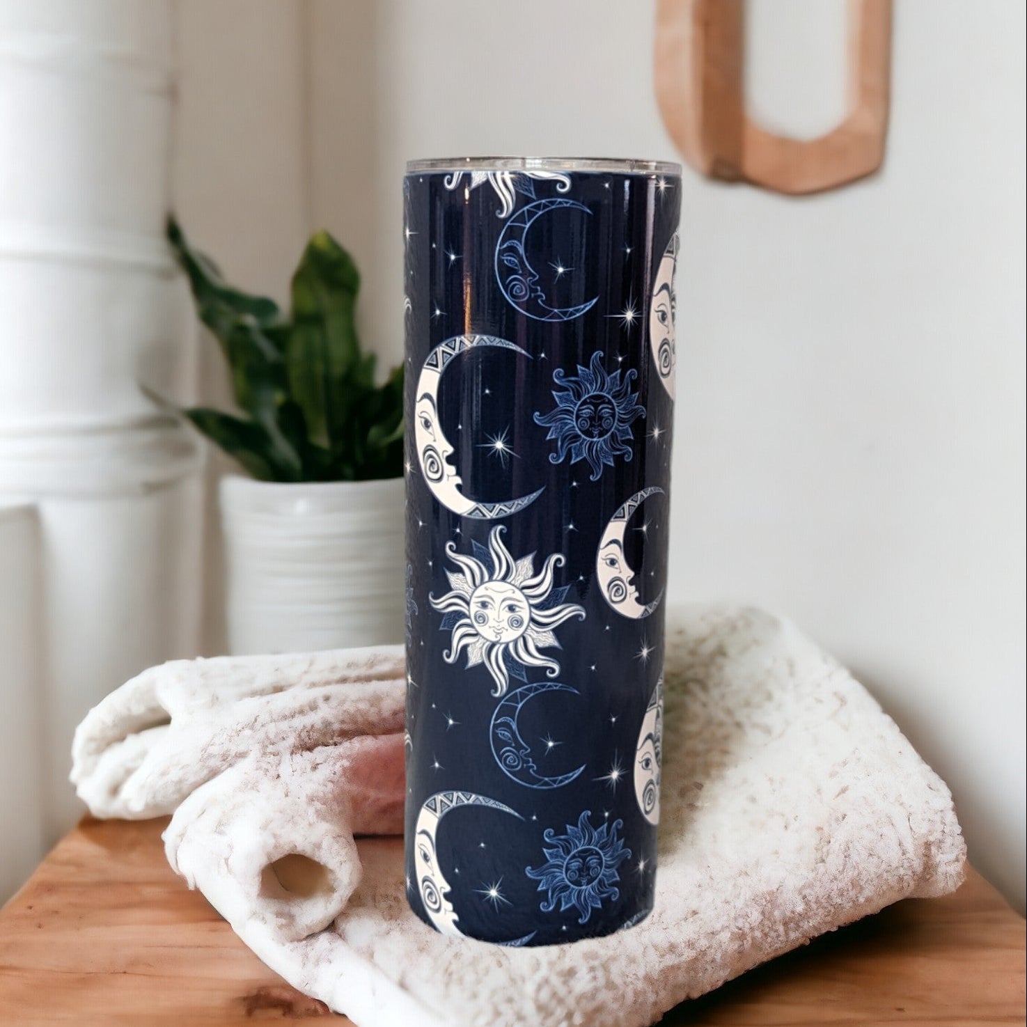 Moon and Sun Tumbler 20oz With Reusable Straw