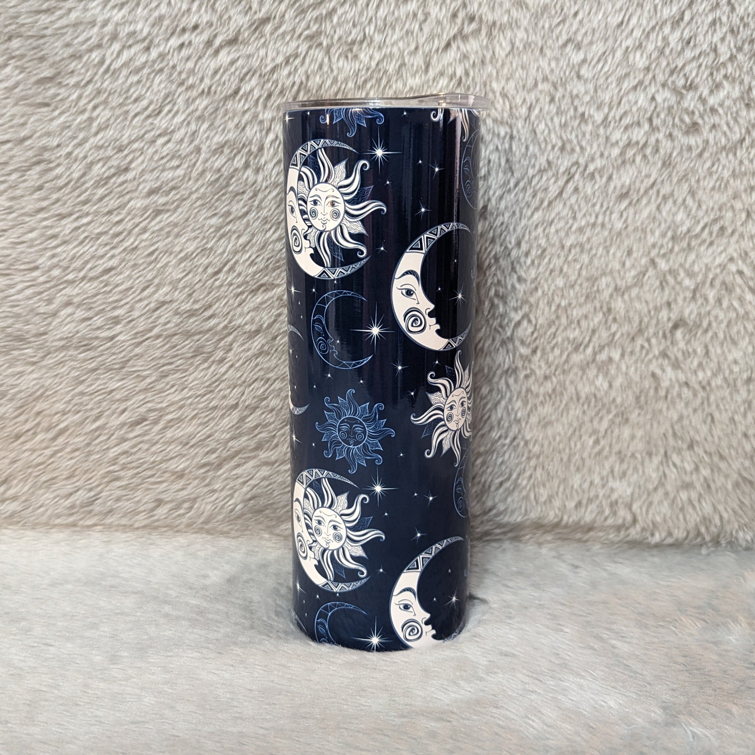 Moon and Sun Tumbler 20oz With Reusable Straw