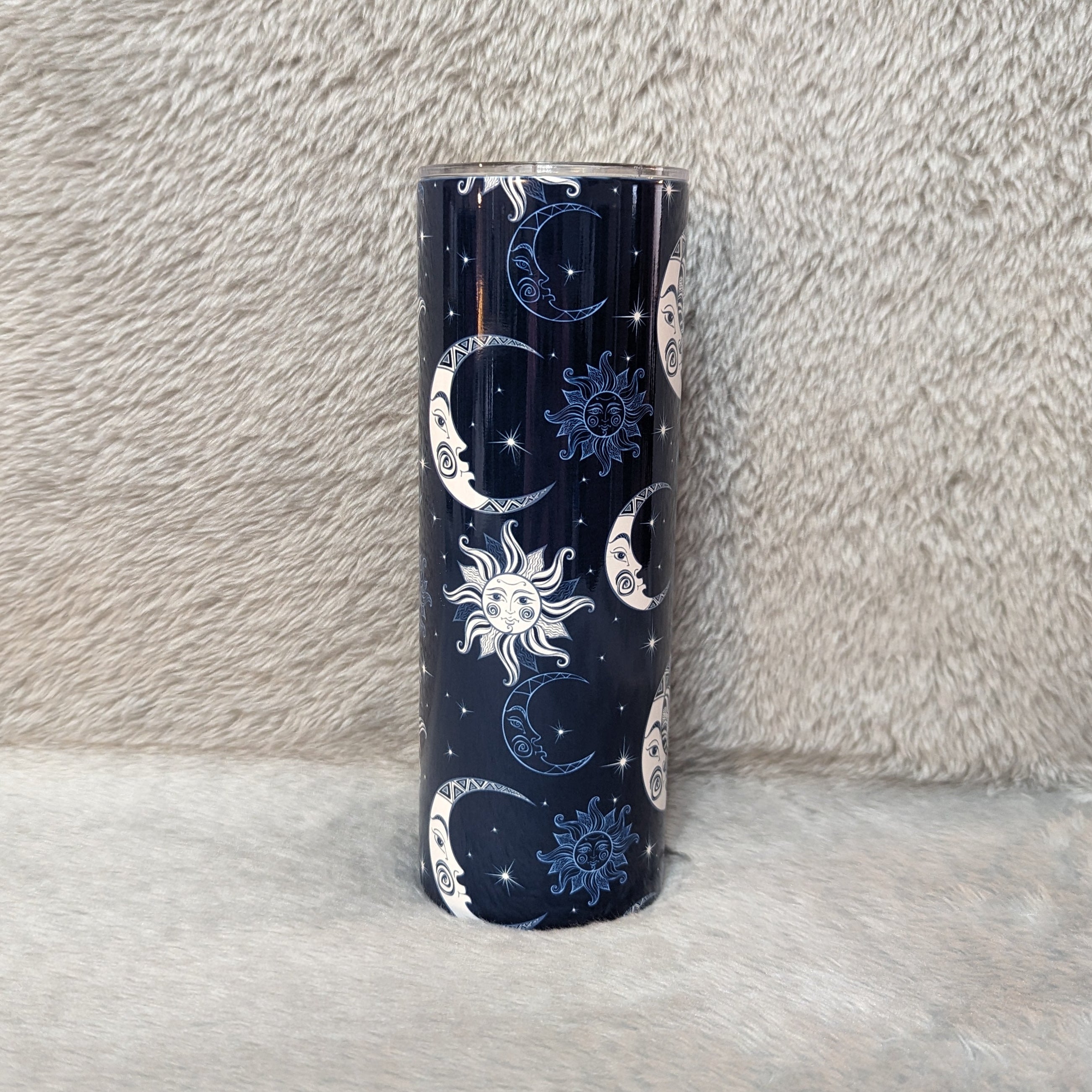 Moon and Sun Tumbler 20oz With Reusable Straw