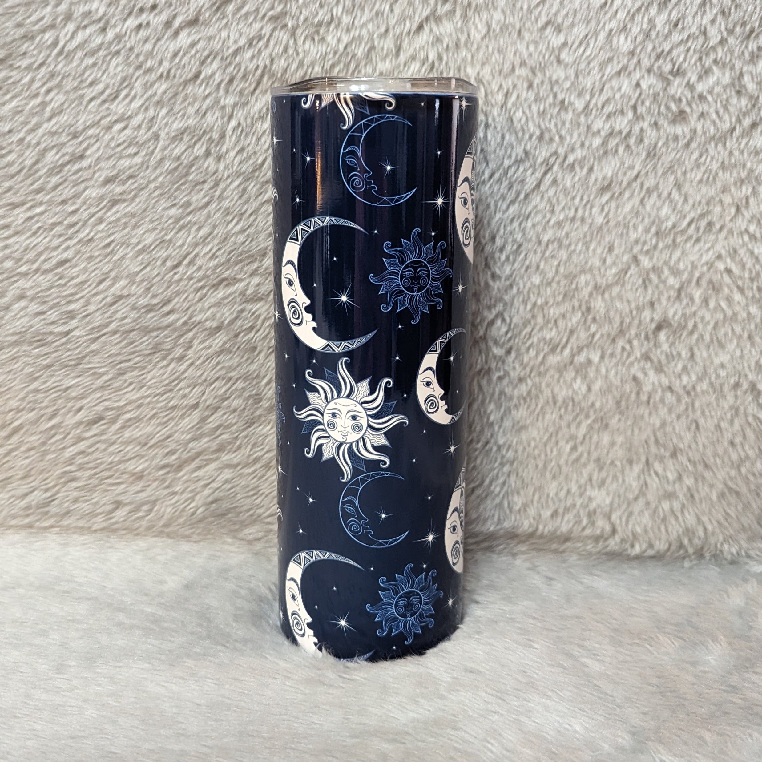 Moon and Sun Tumbler 20oz With Reusable Straw
