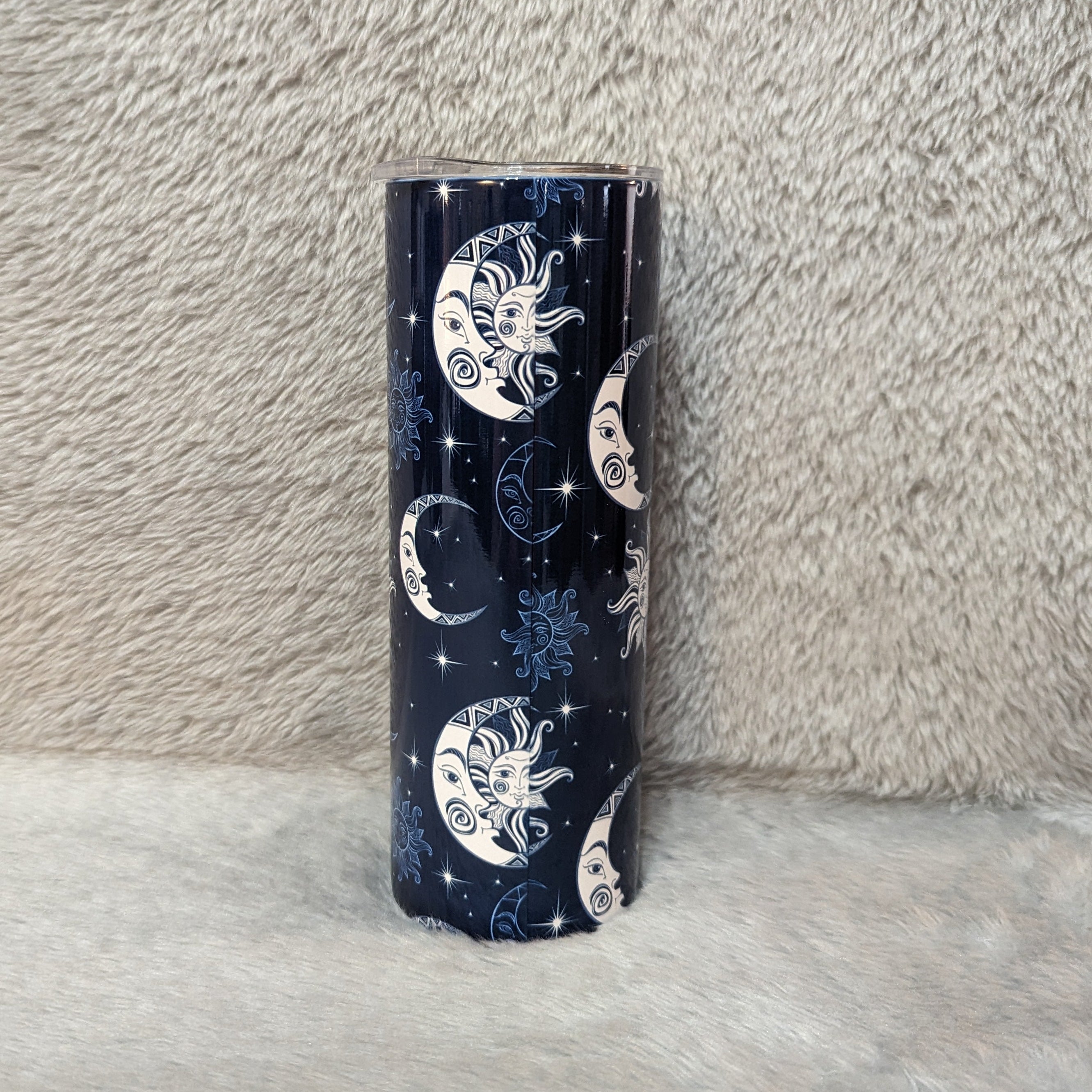 Moon and Sun Tumbler 20oz With Reusable Straw