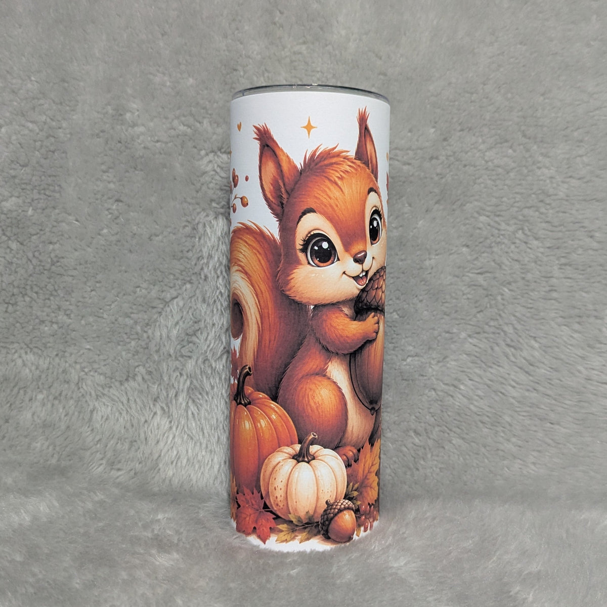Nuts About Fall Squirrel Tumbler 20oz with Reusable Straw
