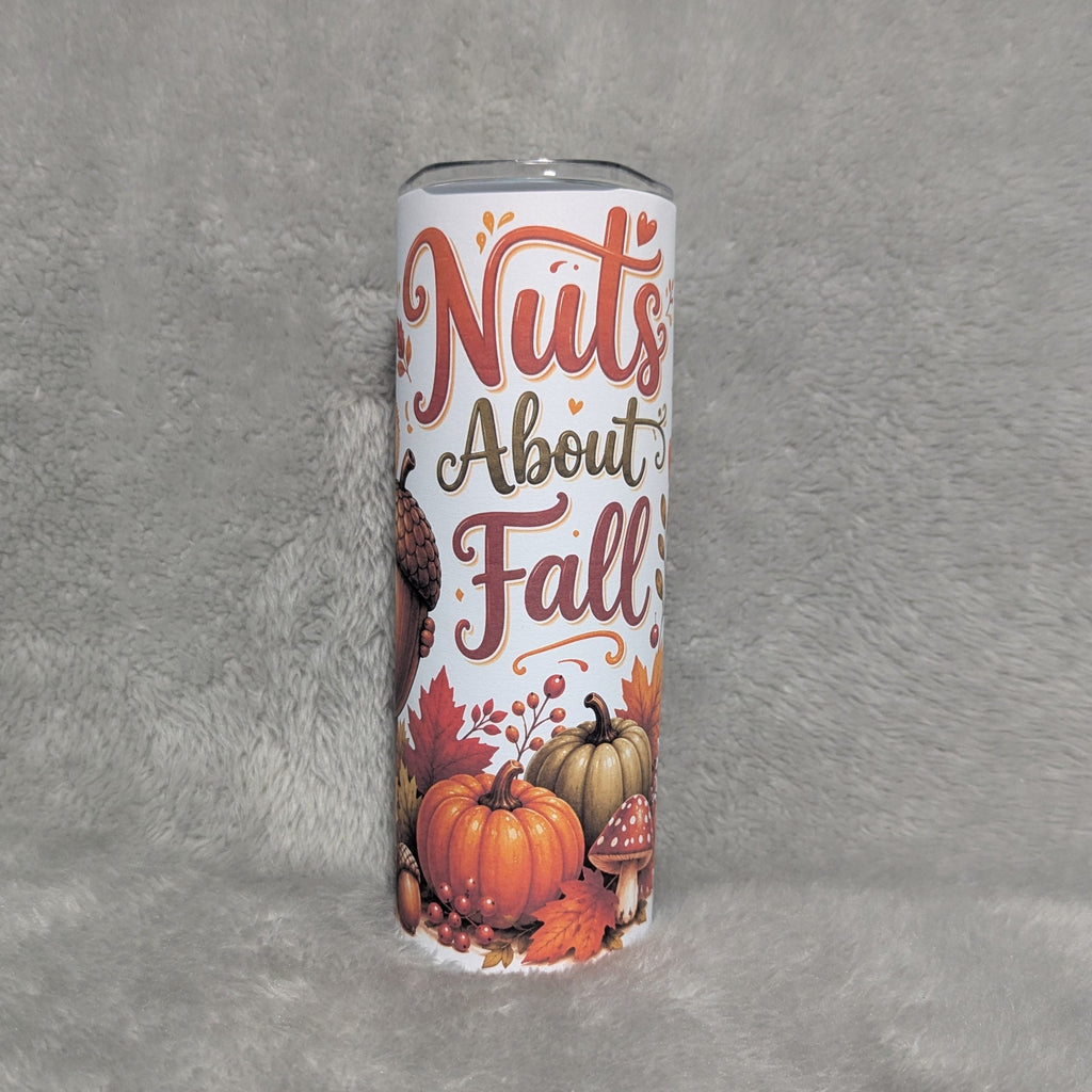 Nuts About Fall Squirrel Tumbler 20oz with Reusable Straw