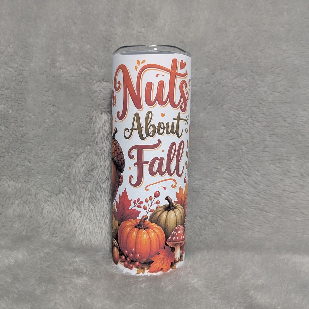 Nuts About Fall Squirrel Tumbler 20oz with Reusable Straw