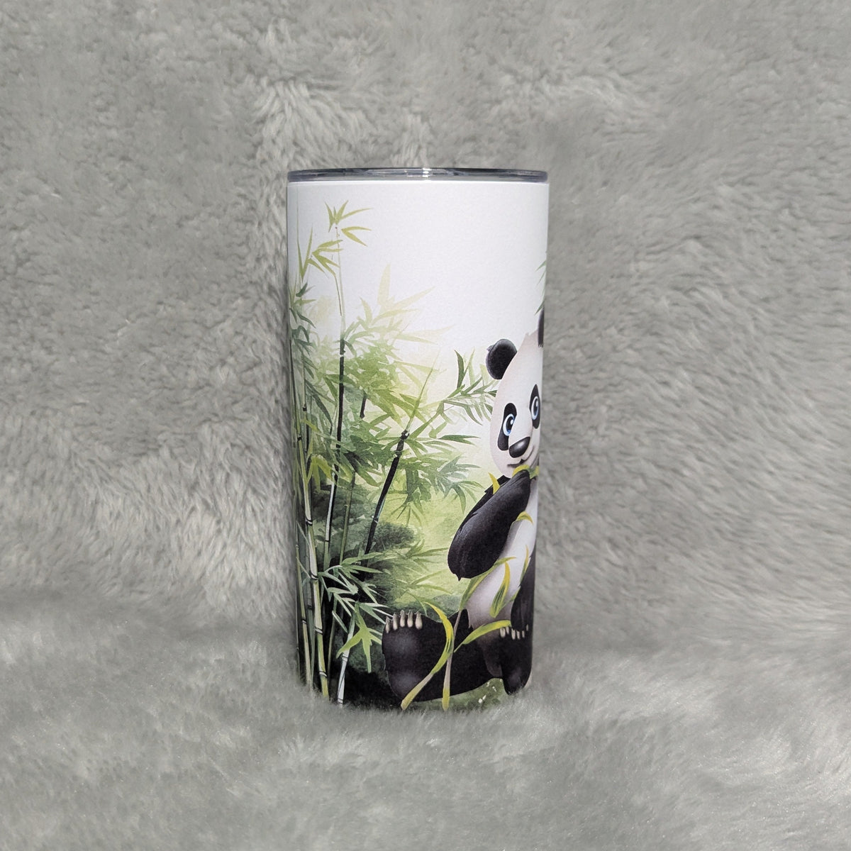 Kids Panda Bear Tumbler 15oz With Reusable Straw, Can Be Personalized