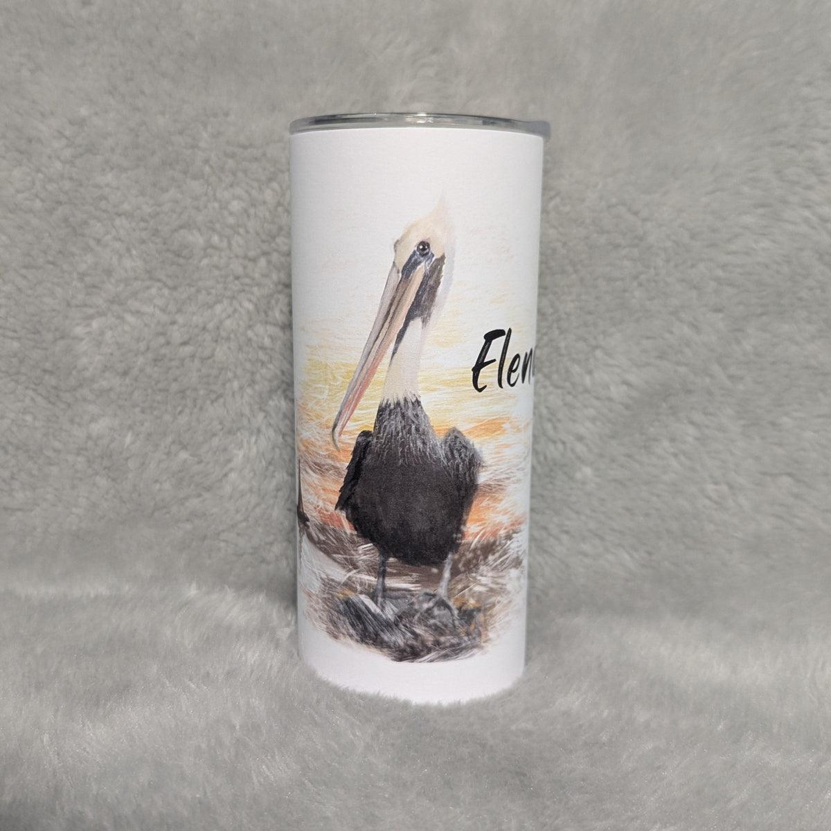 Kids Pelican Tumbler 15oz With Reusable Straw, Can Be Personalized
