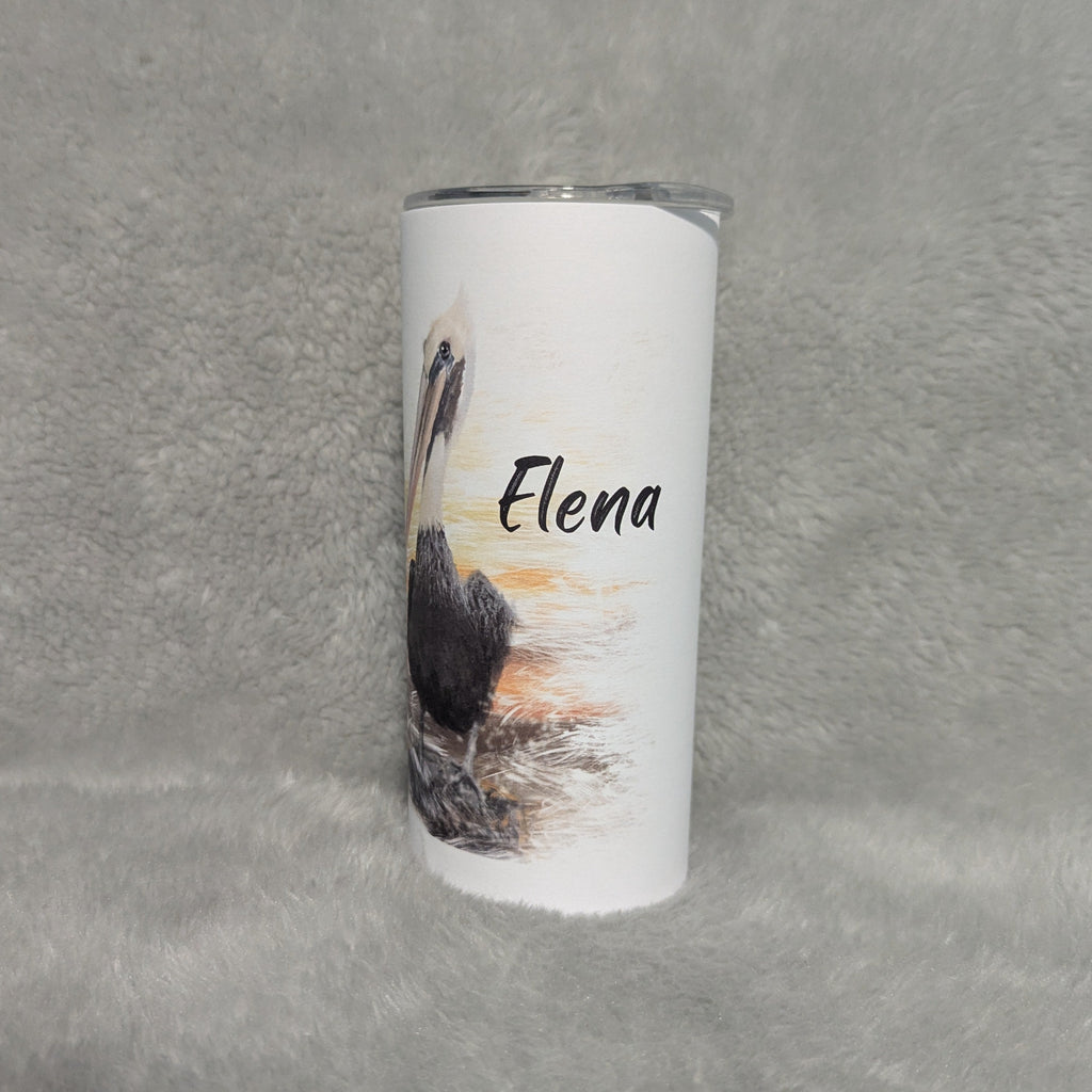 Kids Pelican Tumbler 15oz With Reusable Straw, Can Be Personalized