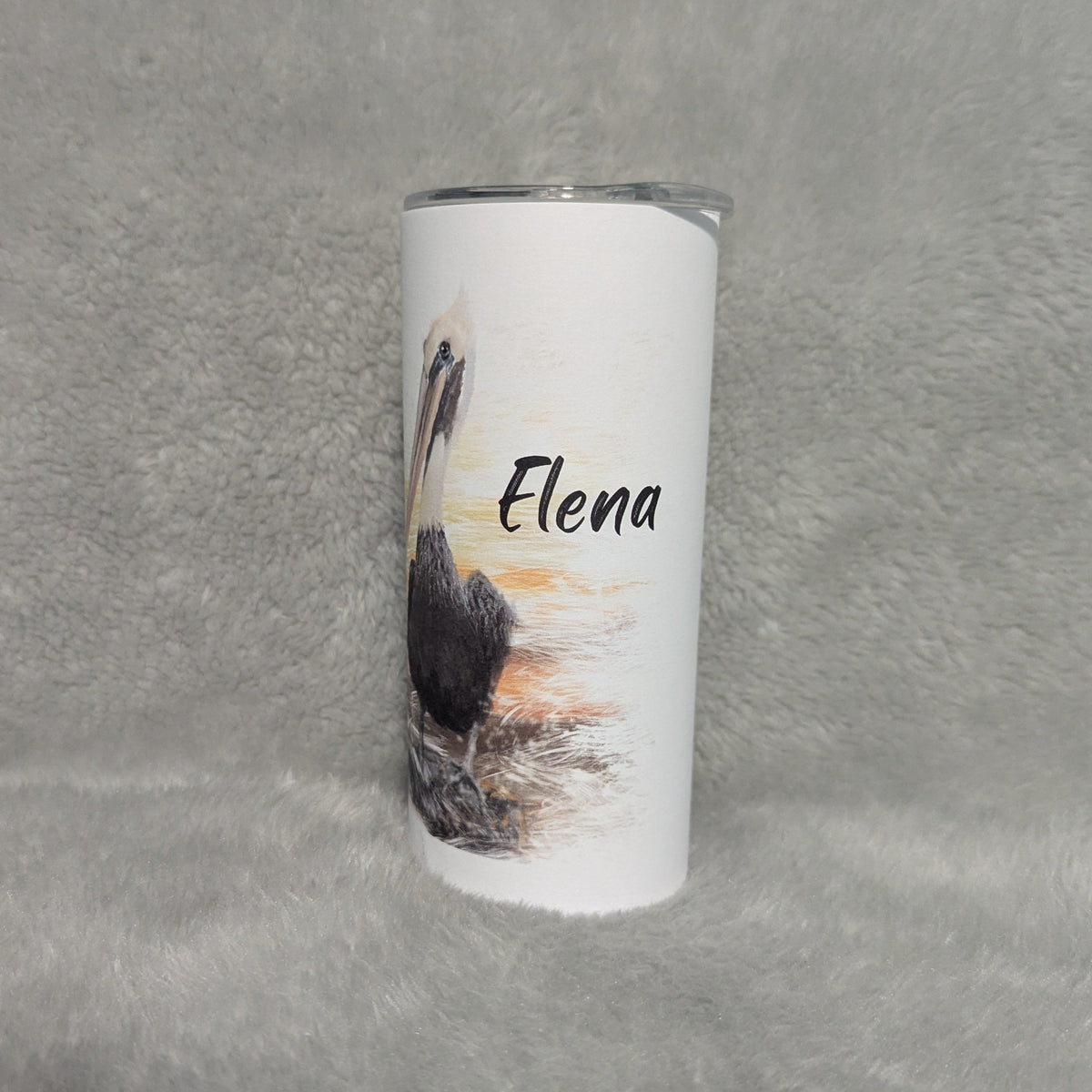 Kids Pelican Tumbler 15oz With Reusable Straw, Can Be Personalized
