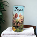 Kids Pig Tumbler 15oz With Reusable Straw, Can Be Personalized