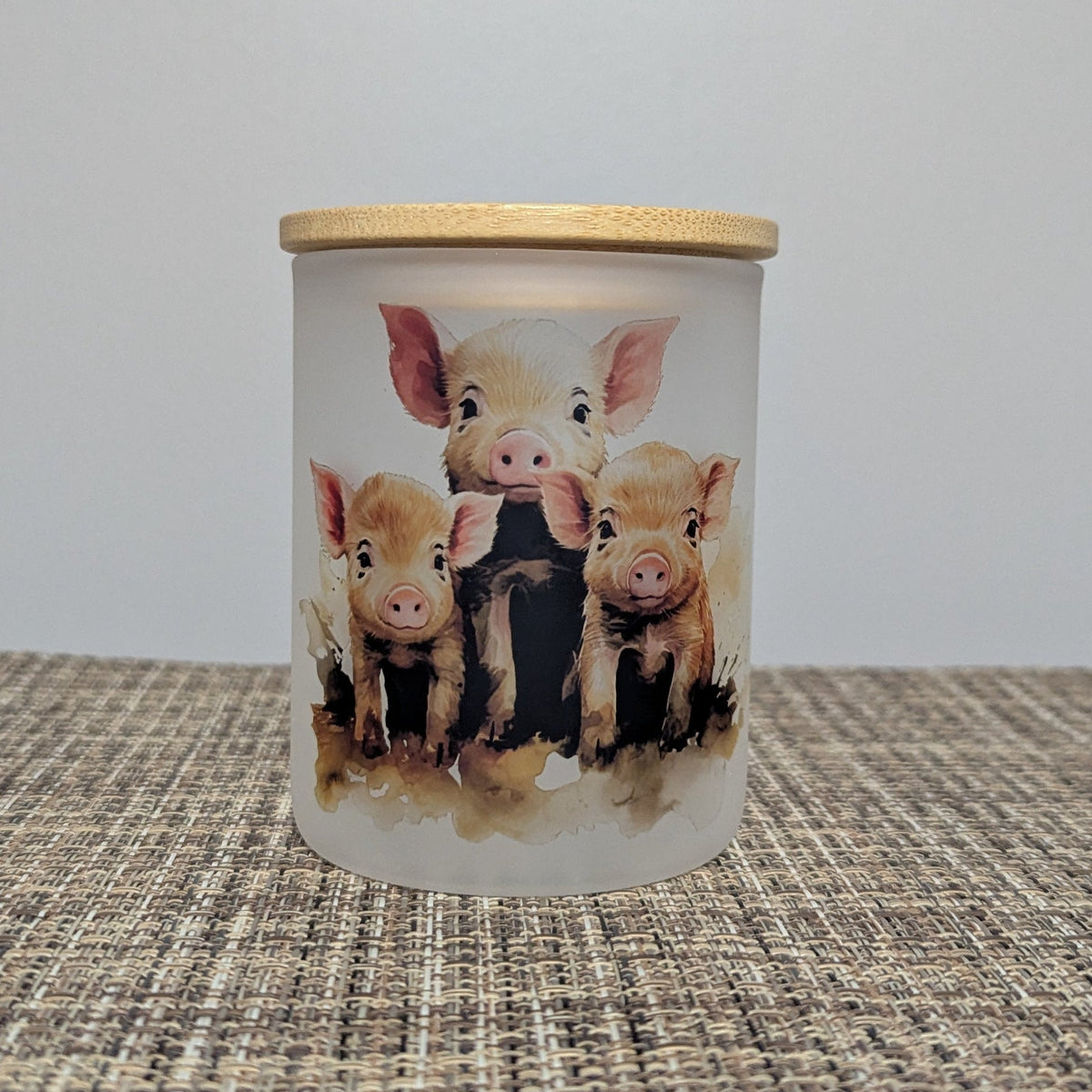 Pig Candle Holder With A Battery Operated Flickering Tea Light