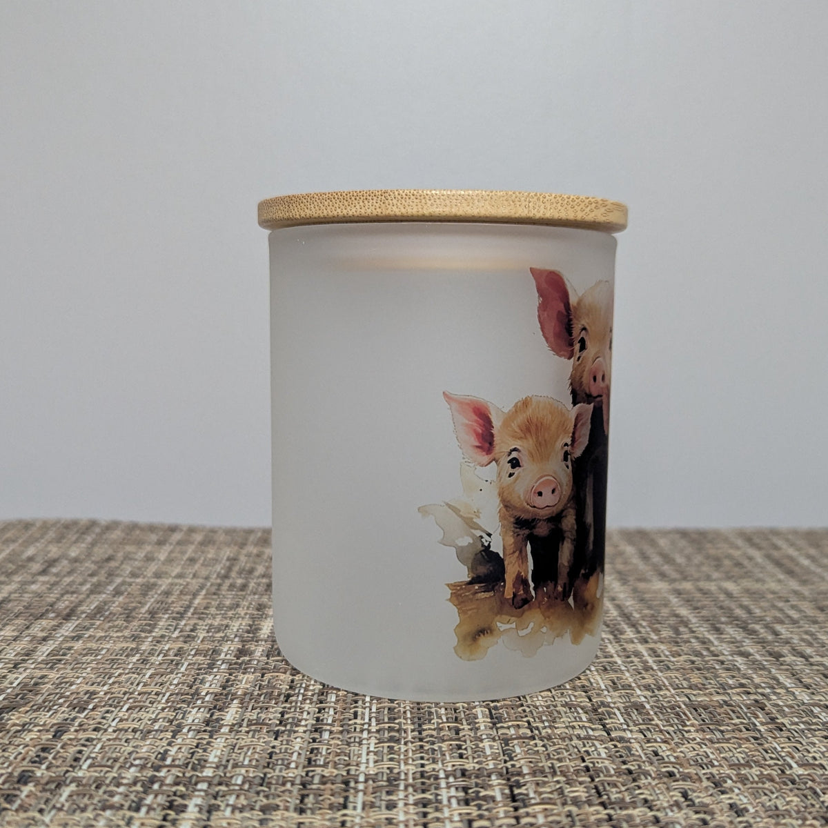 Pig Candle Holder With A Battery Operated Flickering Tea Light