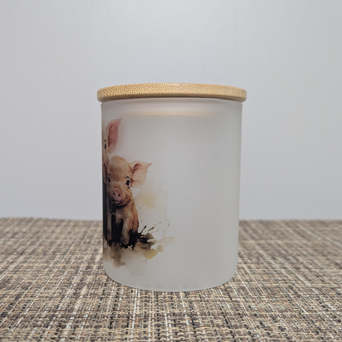 Pig Candle Holder With A Battery Operated Flickering Tea Light