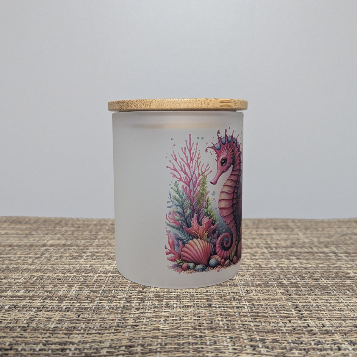 Pink Seahorse Candle Holder With A Battery Operated Flickering Tea Light