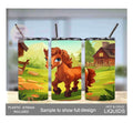Kids Pony Tumbler 15oz With Reusable Straw, Can Be Personalized