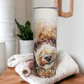 Poodle Tumbler  20oz With Reusable Straw, Can Be Personalized