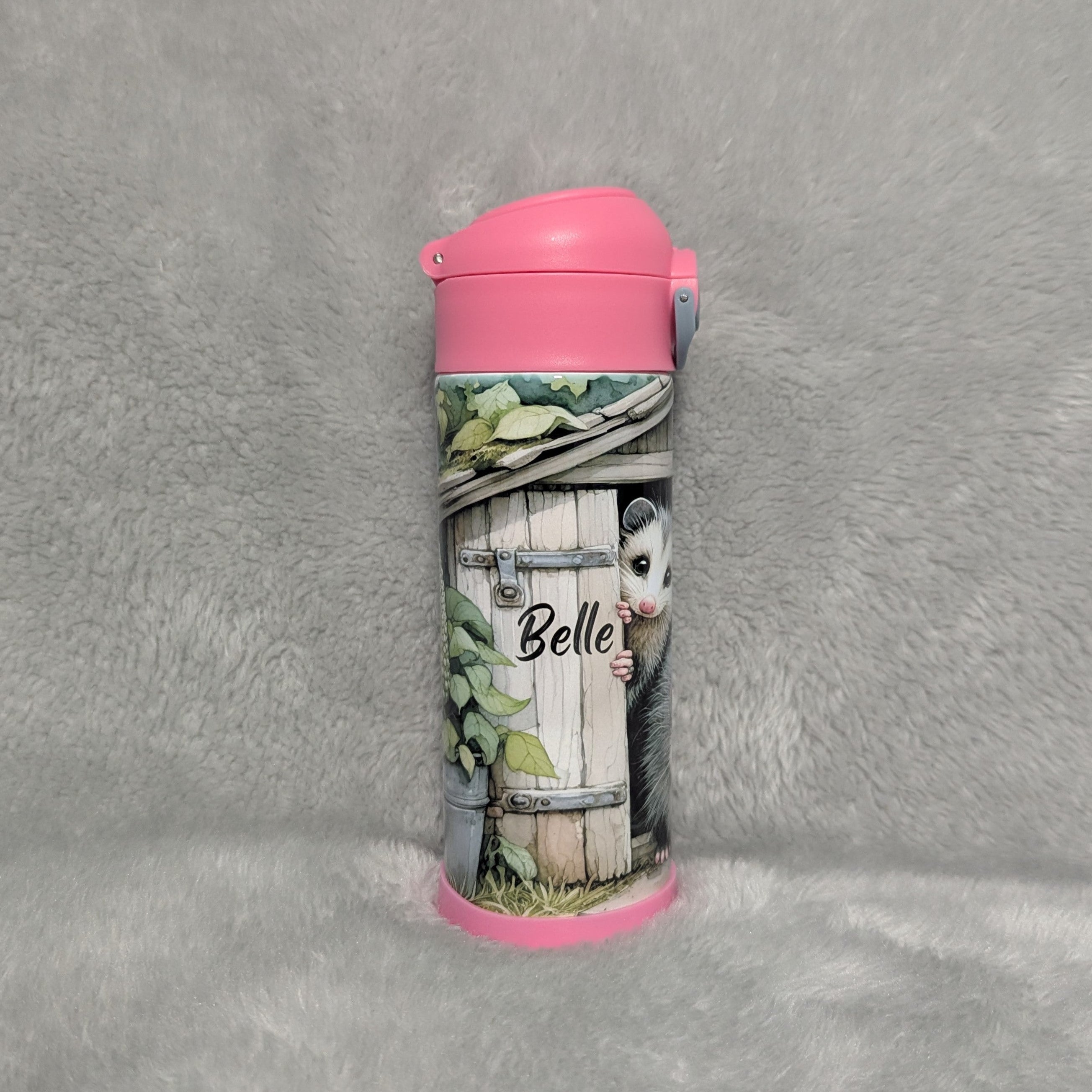 Kids Possum Water Bottle 12oz Can Be Personalized