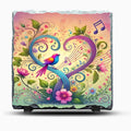 Pretty Bird With Music Notes Slate Picture, Includes Display Legs