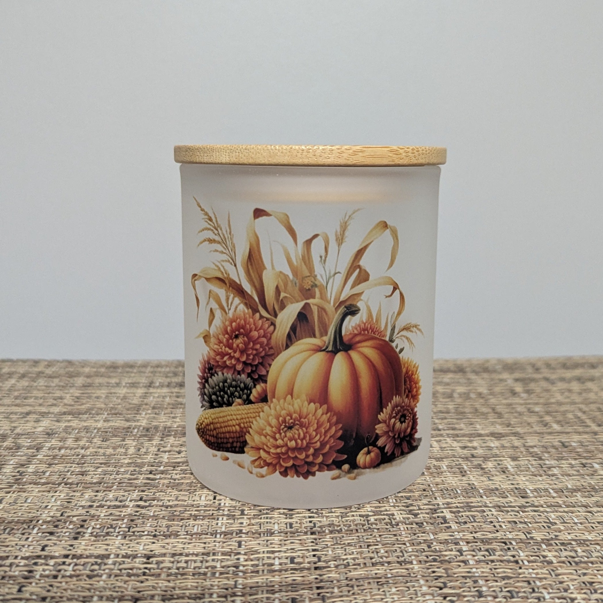 Fall Pumpkin Candle Holder With A Battery Operated Flickering Tea light