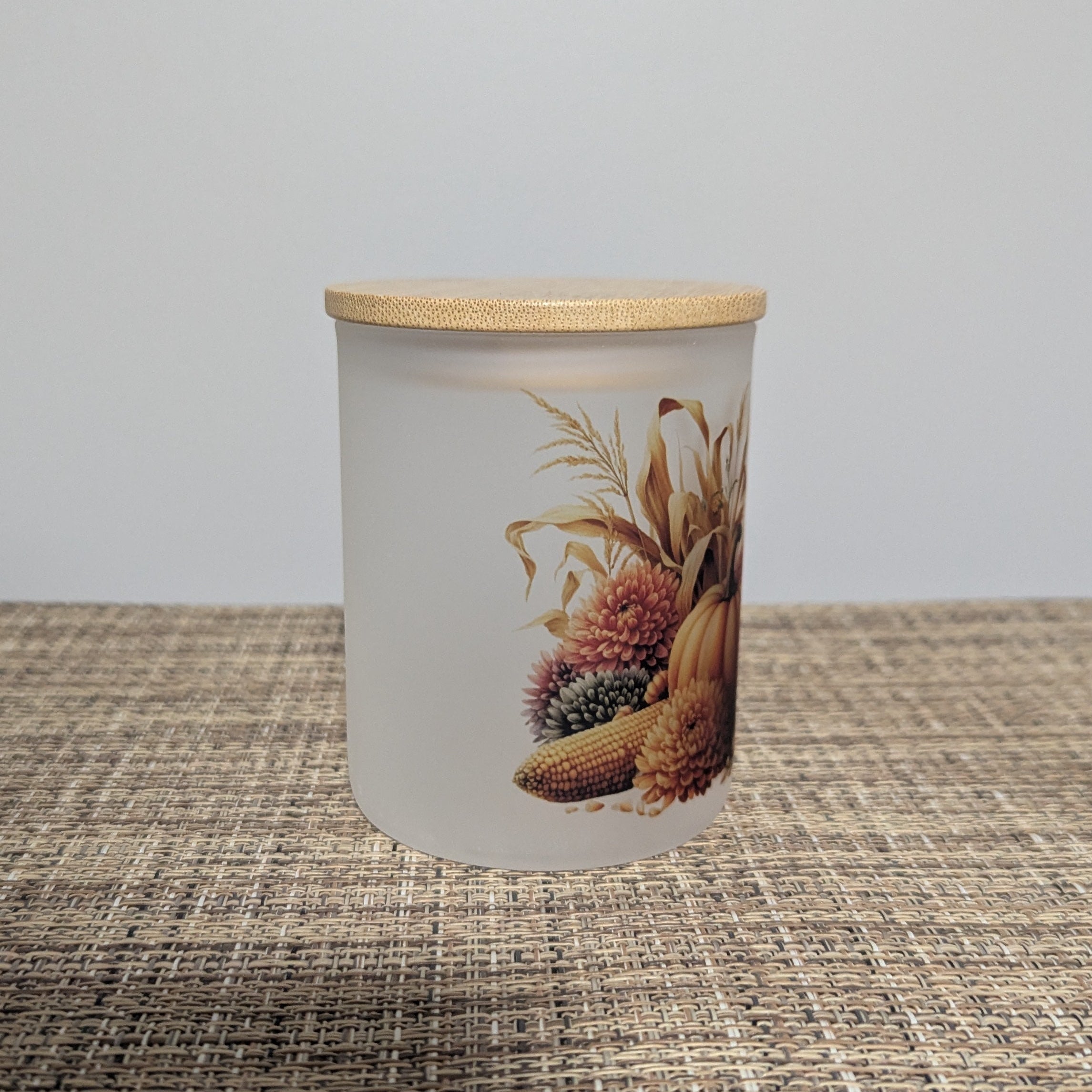Fall Pumpkin Candle Holder With A Battery Operated Flickering Tea light