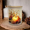 Fall Pumpkin Candle Holder With A Battery Operated Flickering Tea light