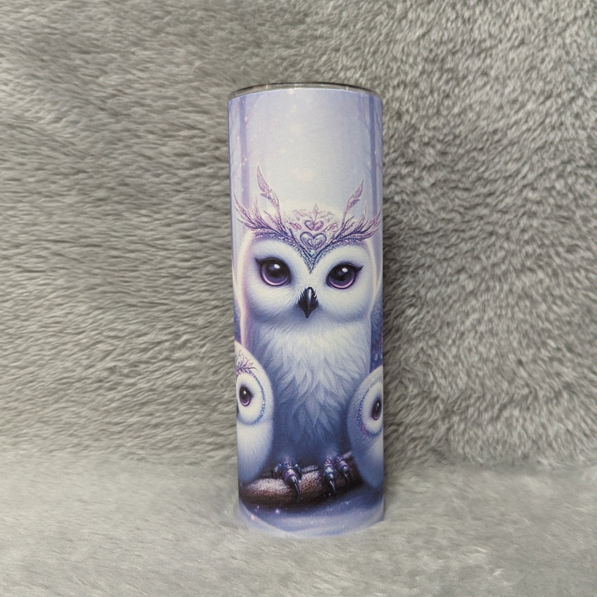 Beautiful Owl Tumbler 20oz With Reusable Straw, Can Be Personalized