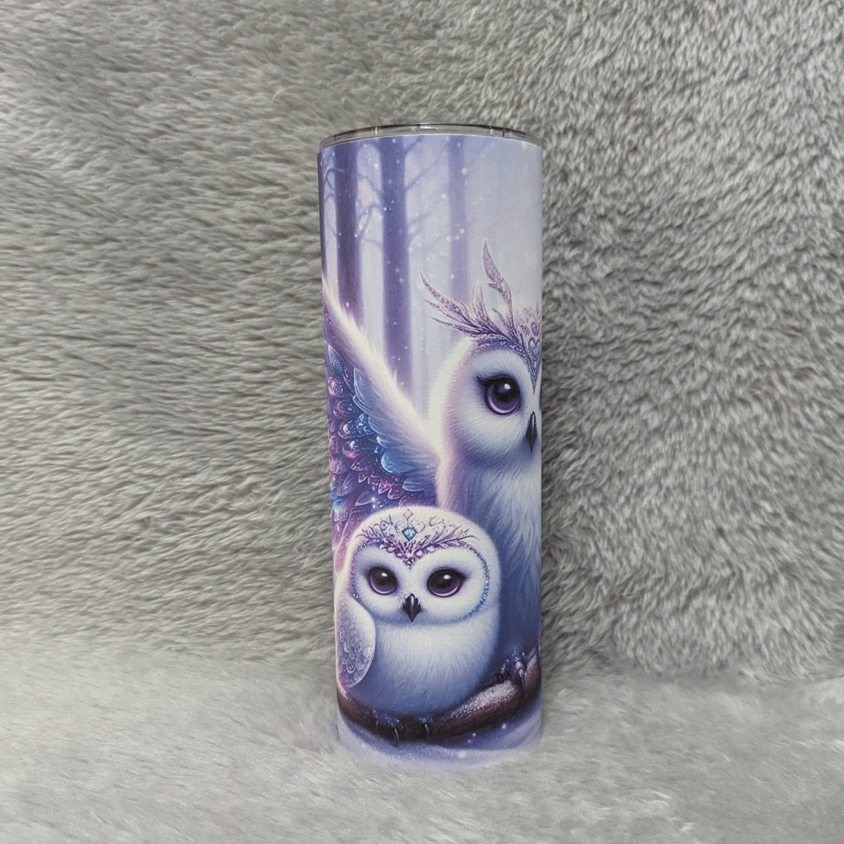 Beautiful Owl Tumbler 20oz With Reusable Straw, Can Be Personalized