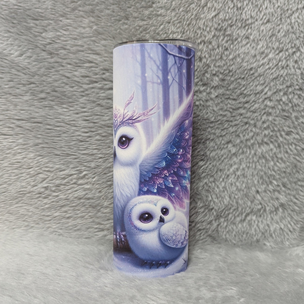 Beautiful Owl Tumbler 20oz With Reusable Straw, Can Be Personalized