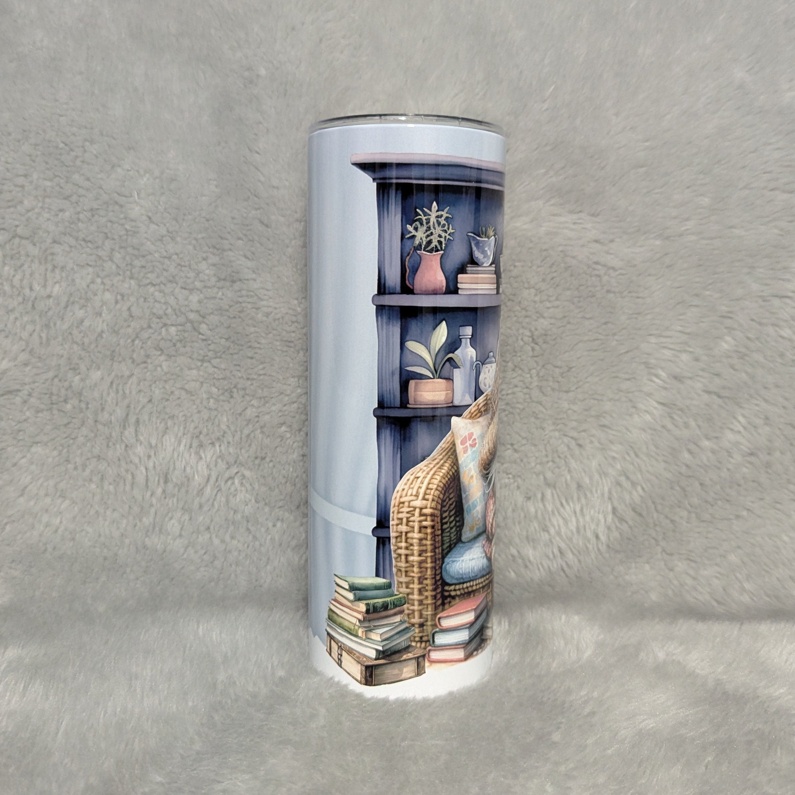 Reading Gnome Tumbler 20oz With Reusable Straw, Can Be Personalized
