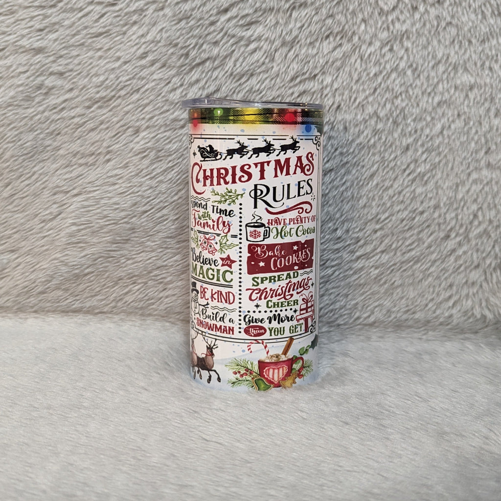Kids Santa Tumbler 15oz With Reusable Straw Can Be Personalized