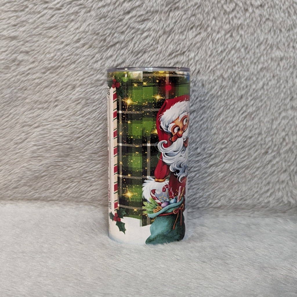 Kids Santa Tumbler 15oz With Reusable Straw Can Be Personalized