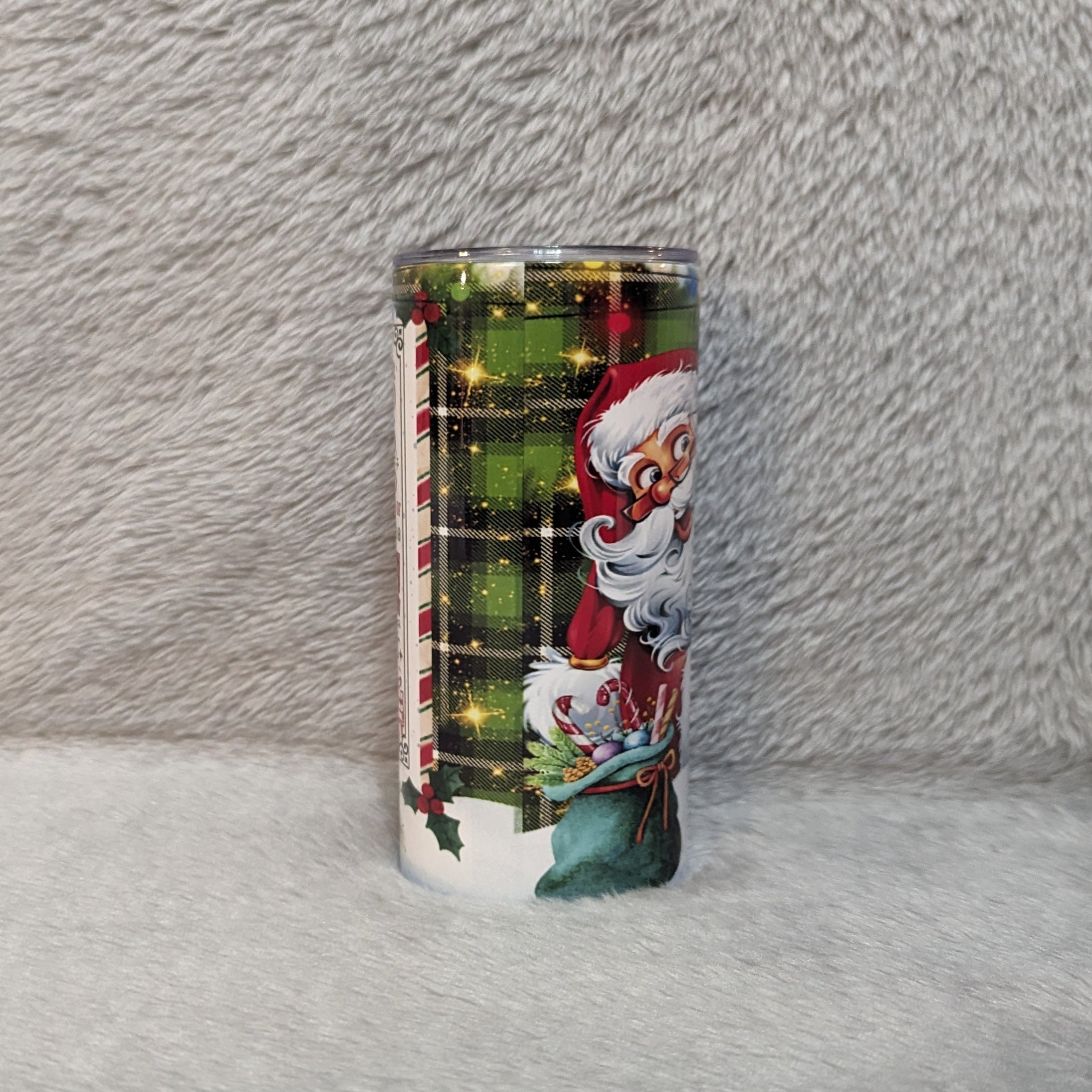 Kids Santa Tumbler 15oz With Reusable Straw Can Be Personalized