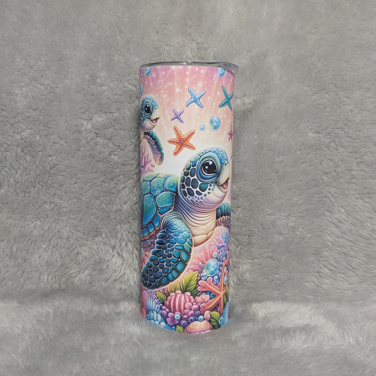 Beautiful Sea Turtle Tumbler 20oz With Reusable Straw, Can Be Personalized