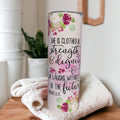 Bible Verse Proverbs 31:25 Tumbler 20oz With Reusable Straw