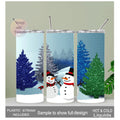 Snowman Tumbler 20oz With Reusable Straw, Can Be Personalized
