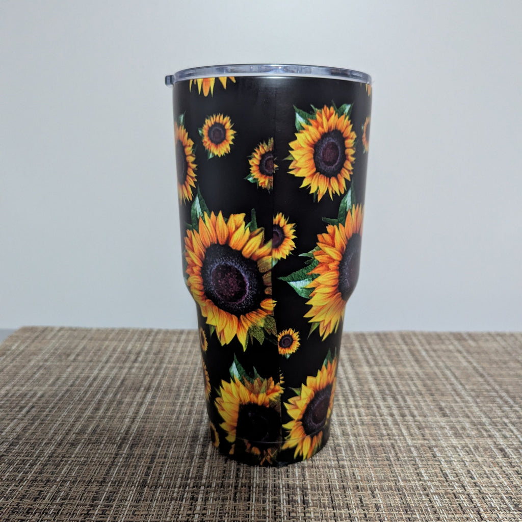 30oz Sunflower Tumbler With Reusable Straw - Insulated Travel Mug