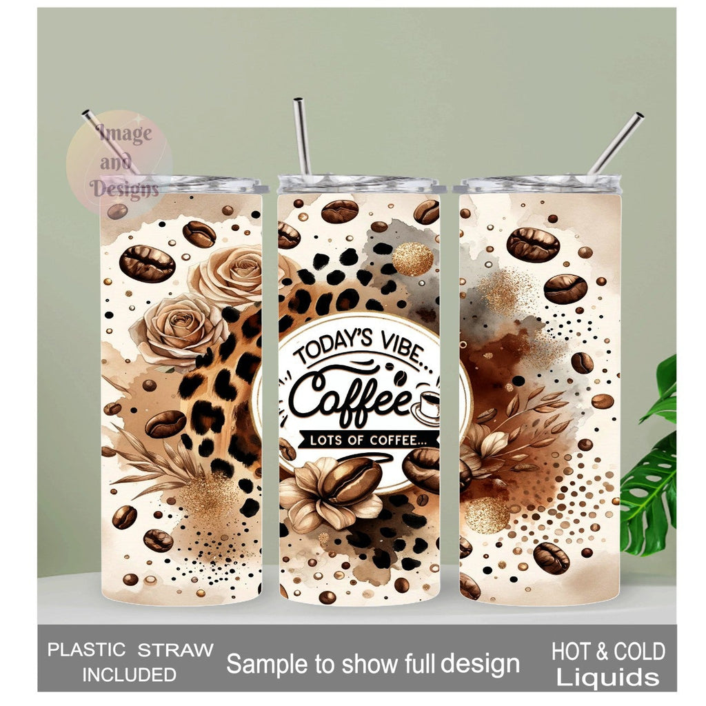 Today's Vibe Coffee Tumbler 20oz With Reusable Straw