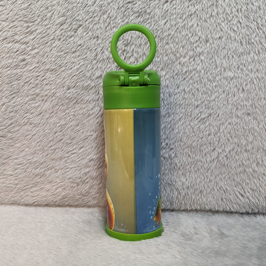 Kids Turtle Water Bottle 12oz With Reusable Straw Can Be Personalized