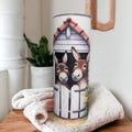 Donkey Tumbler With Cute Donkeys And Flowers, 20oz With Reusable Straw, Can Be Personalized