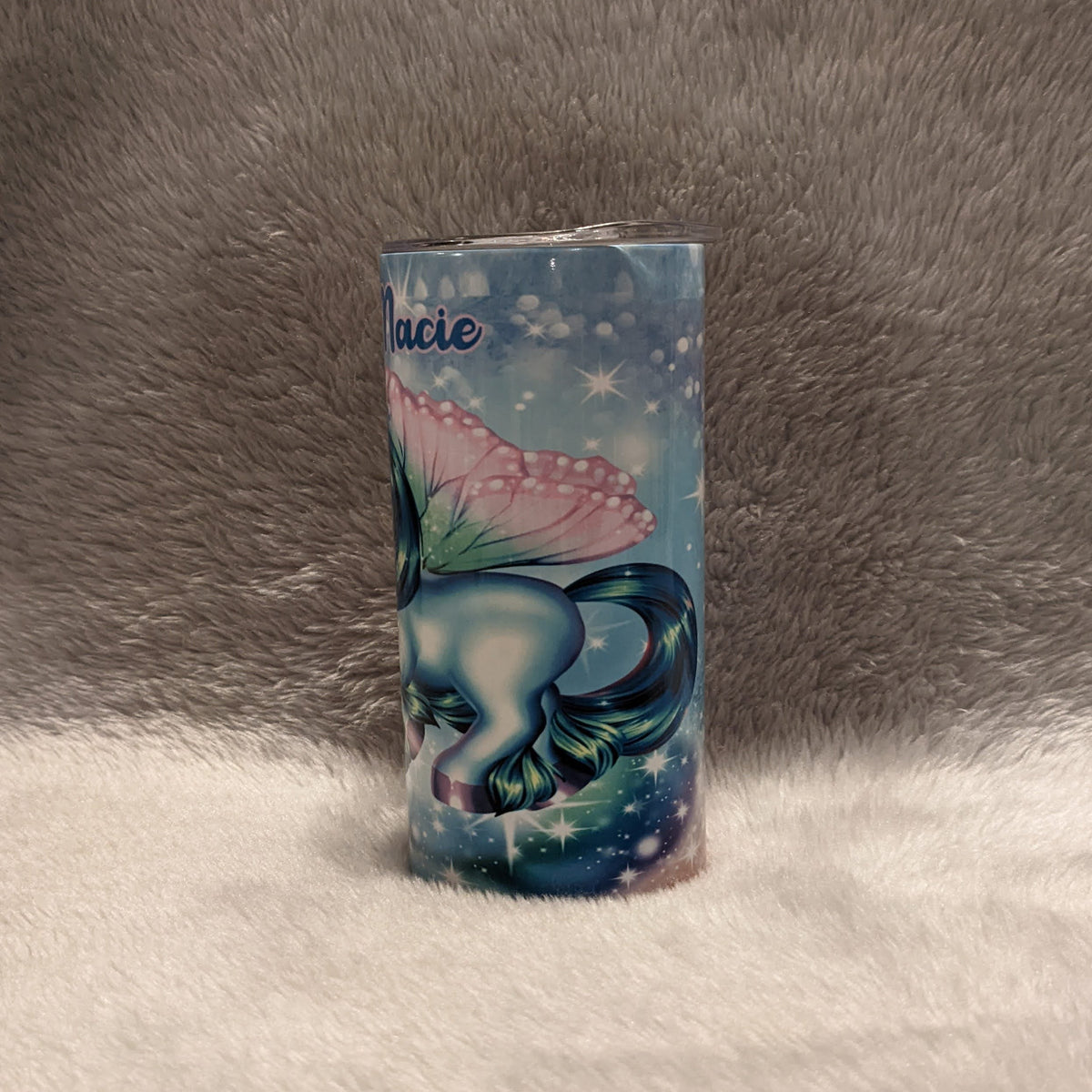 Kids Unicorn Tumbler With A Glitter Design 15oz Includes A Reusable Straw, Can Be Personalized