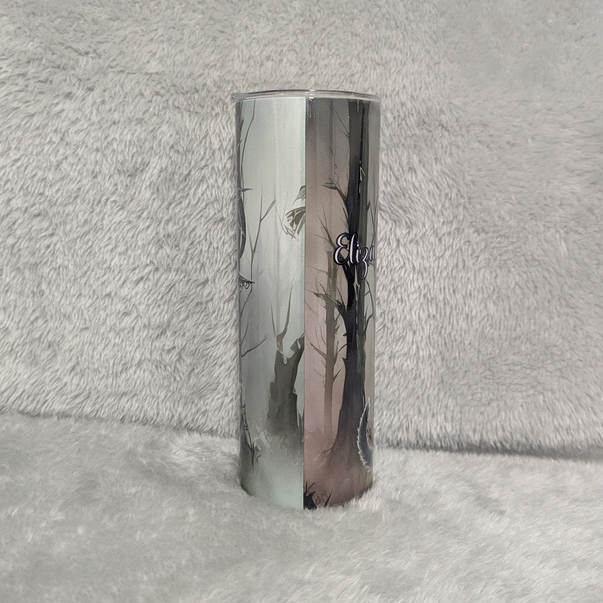 Witch With Black Cat Tumbler 20oz With Reusable Straw, Can Be Personalized